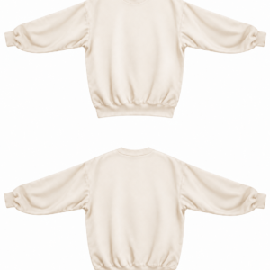 Loose Crewneck Sweater – Druck von Arm zu Arm – Bild 3