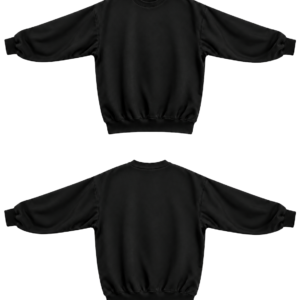 Loose Crewneck Sweater – Druck von Arm zu Arm – Bild 4