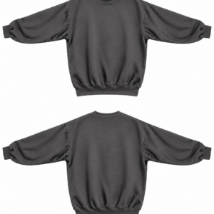 Loose Crewneck Sweater – Druck von Arm zu Arm – Bild 6